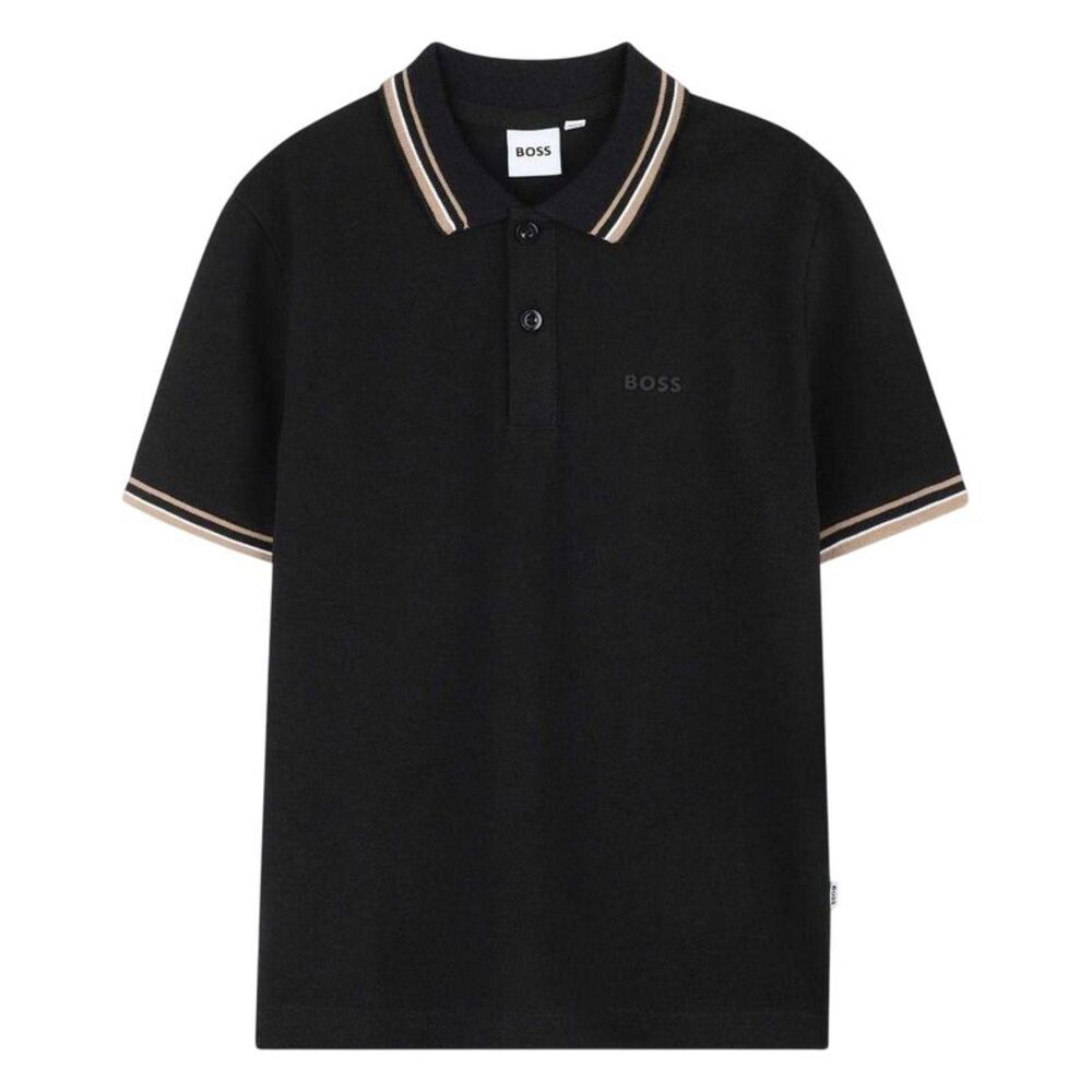 Boss Childrens/Kids Tonal Logo Polo Shirt / Black